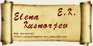 Elena Kušnorjev vizit kartica